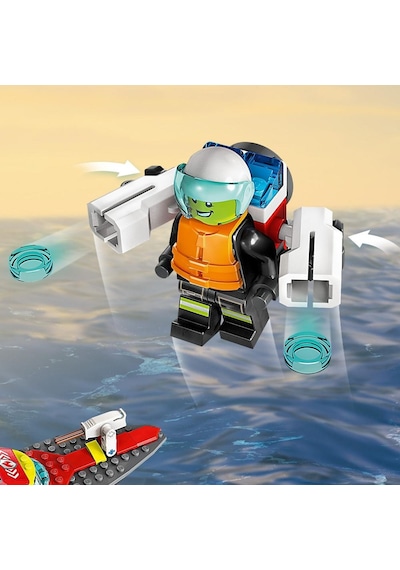 LEGO® City İtfaiye Kurtarma Teknesi 60373 5+ Yaratıcı Oyuncak Yapım Seti - 144 Parça