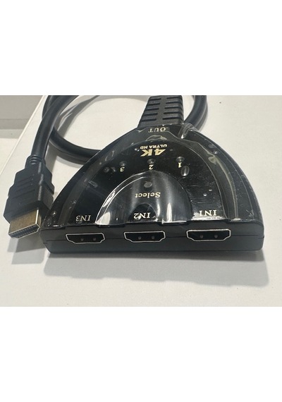 4k Hdmi Switch 3 Port Hdmi Switch 50 Cm Kablolu Hdmi Çoğaltıcı