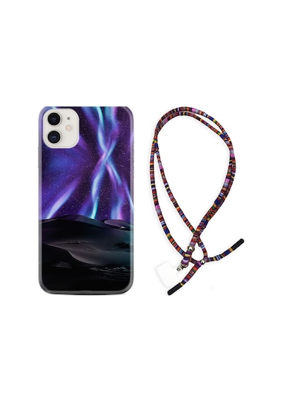 Apple Uyumlu iPhone 11 Kılıf Rasta Boyun Askılı Kuzey Iışkları 1864