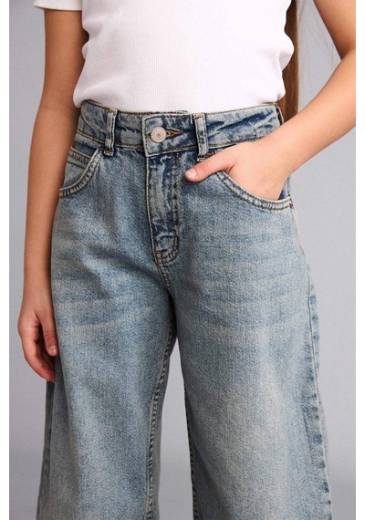 Defacto Baggy Fıt Jean Pantolon Kız Çocuk H6075a826spnm28 Mavi-nm28