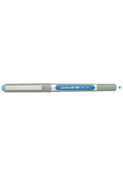 Uni-ball Roller Kalem Eye Fine Bilye Uç 0.7 Mm Açık Mavi Ub-157 Çok Renkli