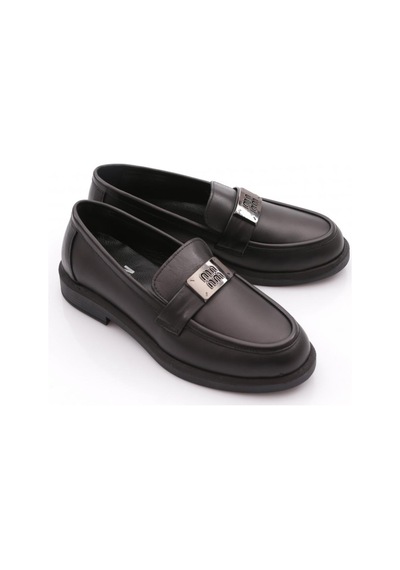 Dgn 528 Kadın Loafer Ayakkabı Siyah Napa