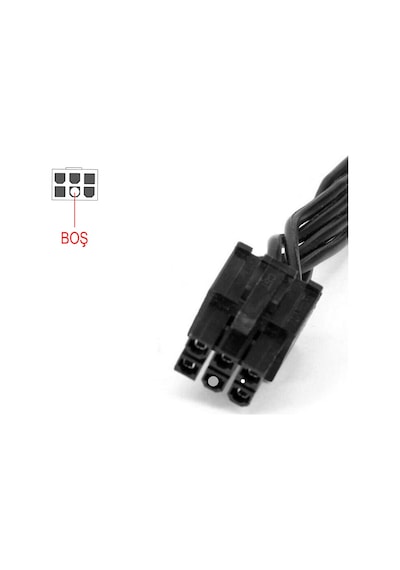 6 Pin Modüler Power Supply Kablosu 4x15 Sata Power Kablo 85cm