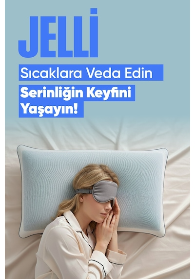 Jelli Ortopedik Visko Yastık - Soğuk Serinletici Jelli Visco Yastık - Soğuk Ortopedik Visko Yastık Beyaz