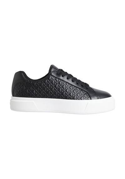 Calvin Klein Jeans Kadın Basket Lace Up Lth Aop Ayakkabı Yw0yw02006beh Siyah