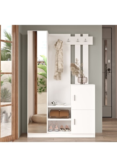 Henley Vestiyer Portmanto Ayakkabılık Beyaz Hen7-w Beyaz