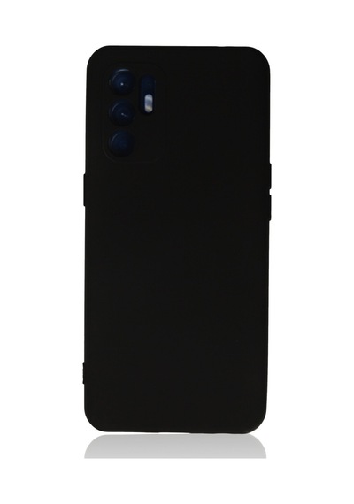 Oppo Reno 6 Uyumlu Kılıf Nano İçi Kadife Silikon - Siyah