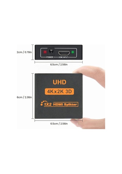 4k Ultra Hd 3d 2 Port Hdmı Splitter Çoğaltıcı 1 Giriş 2 Çıkış