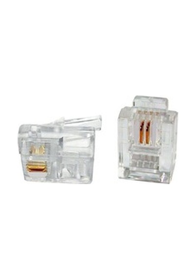 BiSıfır RJ11 6P2C Plug Telefon jak (100 Adet)
