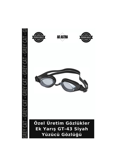 Özel Üretim Gözlükler Ek Yarış Gt-43 Siyah Yüzücü Gözlüğü