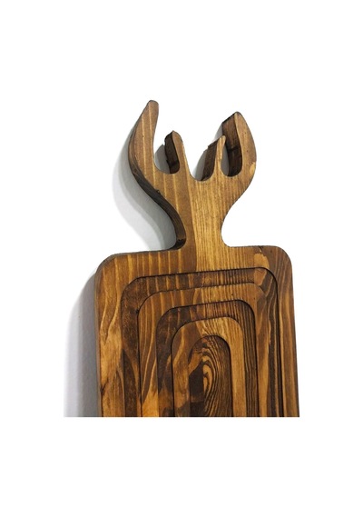 Geyikli Kesme Tahtası 40x13cm Ahşap