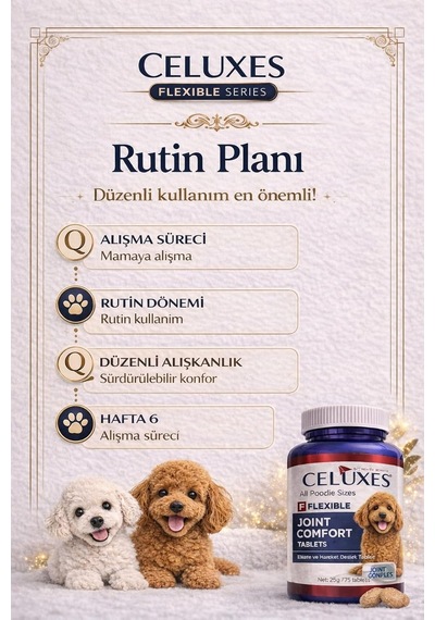 Flexible Premium Eklem Desteği Köpek Tablet 75 Adet - Poodle