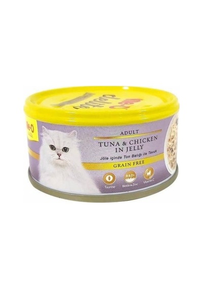 Me-O Delite Ton Balık ve Tavuklu Tahılsız Konserve Yetişkin Kedi Maması 24 x 80 G