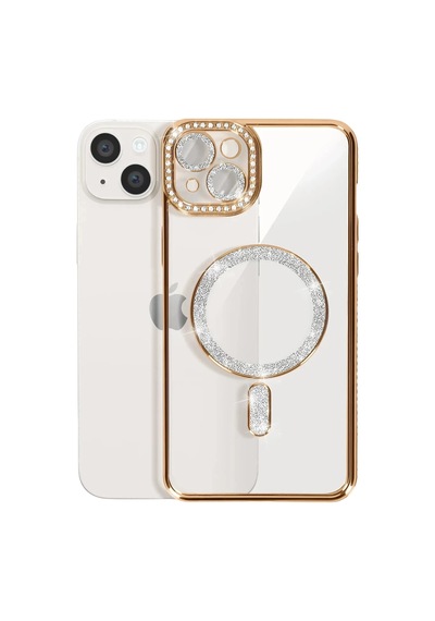 İphone 15 Kılıf Joke Simli Magneticsafe Kılıf -