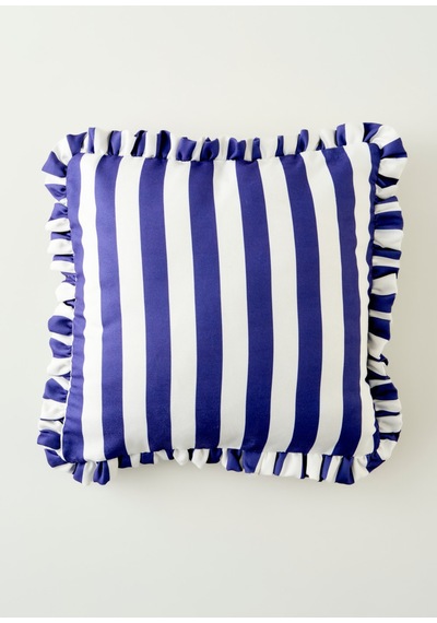 Bella Maison Line Fırfırlı Kırlent Kılıfı Mavi 43x43 Cm Mavi