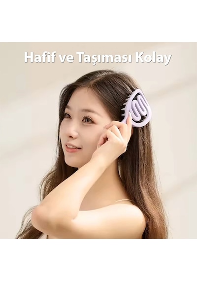Ezere Tüm Saç Tipleri İçin Saç Derisi Masaj Ve Yumuşak Yıkama Tarağı- 5775