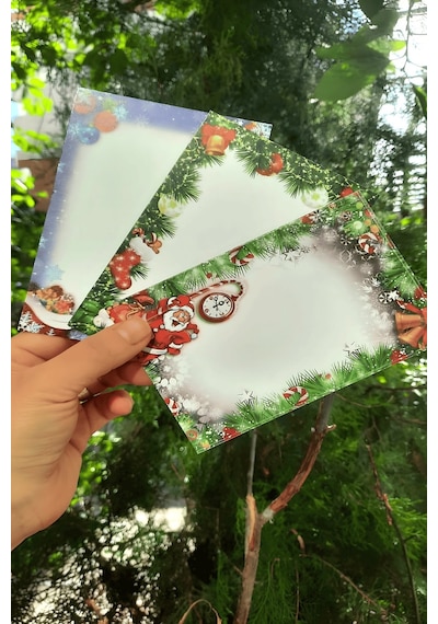 15 Adet 3 Model Yılbaşı Tebrik Kartı - Kuşe Kart - Hd Baskı - 10x15 Cm - Yılbaşı Hediye Mesaj Kartı