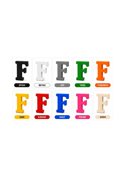 Dekoratif -f- Harfi 20 Cm Q-1177