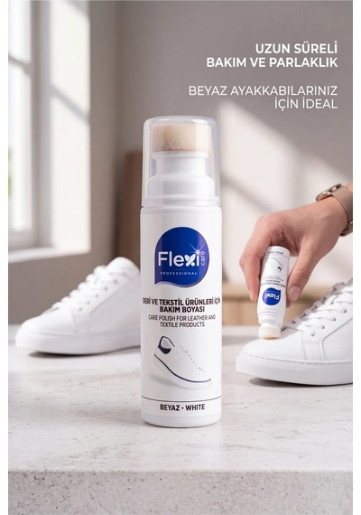 Luxetone Kendinden Sünger Başlıklı Likit Beyaz Ayakkabı Boyası, Deri Yenileyici Ve Çizik Kapatıc...