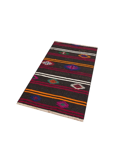Eşsiz El Dokumaturuncu Kırmızı Rengi Sivas Yün Kilim