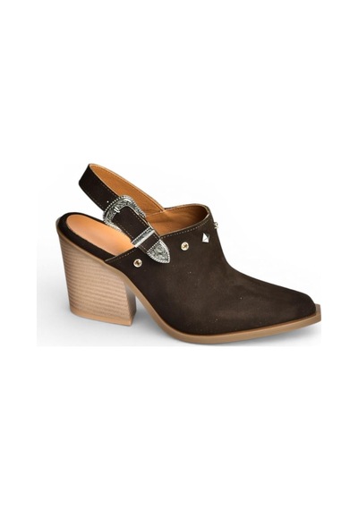 Fox Shoes Y654307702 Kahverengi Hakiki Deri Süet Alçak Topuklu Western Ayakkabı