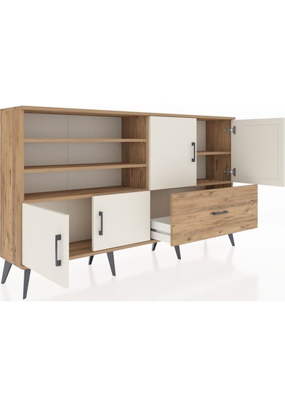 Arges Konsol 5 Raflı Tek Çekmeceli 4 Kapaklı 176x30x99 Çam-aytaşı Çam-aytaşı/çam Arges Konsol 5 Raflı Tek Çekmeceli 4 Kapaklı 176x30x99 Çam-aytaşı Çam-aytaşı/çam