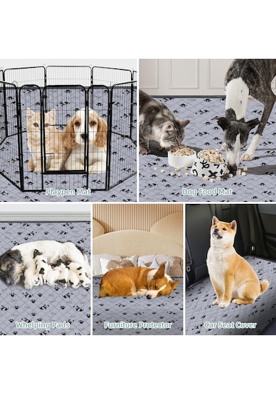 Tr Yıkanabilir Köpek Çiş Pedleri 45,7 X 60 Cm, Yeniden Kullanılabilir Köpek Eğitim Pedleri Kaymaz Su Geçirmez La