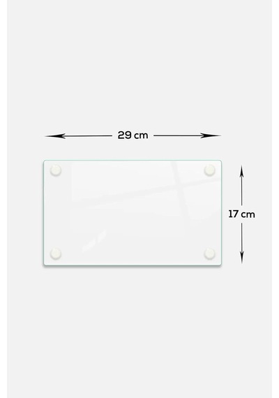 Tr Cam Kesme Tahtası - Cam Kesme Tablası Füme Cam 17cm X 29cm Diğer