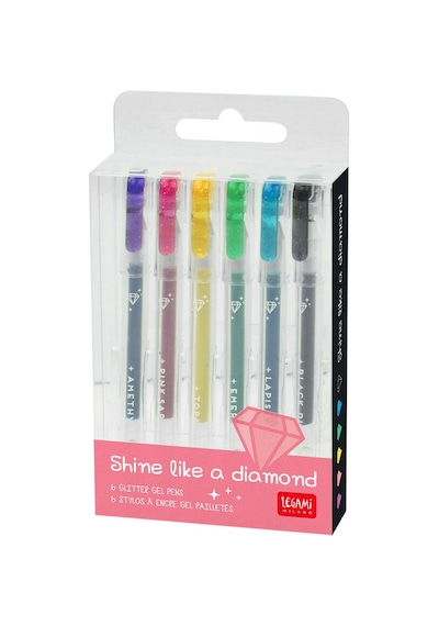 Legami Shine Like A Diamond 6lı Parlak Mini Jel Kalem Seti K08615