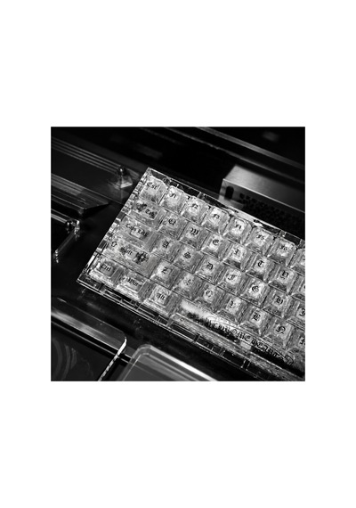 Leaven 119 Tuş Pc Keycap Seti - Chrome Hearts Tarzı Buzlu Cherry Mx Uyumlu Gotik Klavye Tuşları - Şeffaf