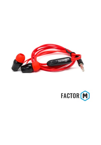 Factor M Fm 03 Kulakiçi Mikrofonlu Kablolu Kulaklık Kırmızı Fmfm03kk