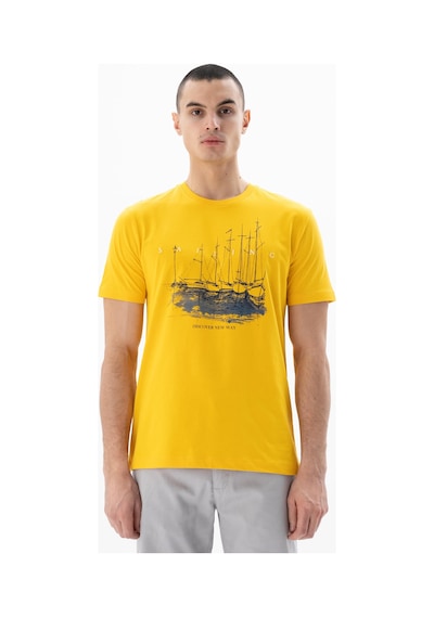 AR-MA Arma Erkek Regular Fit Bisiklet Yaka Tişört Y25344405301 Sarı