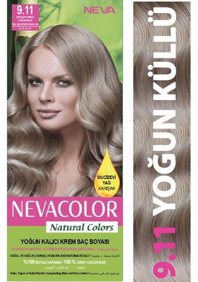 Neva Color Saç Boyası Seti 9.11 Çok Açık Kumral Yoğun Küllü 8698636612005