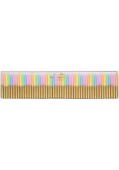 Meri Meri - Mini Pastel Mumlar - 50 Adet