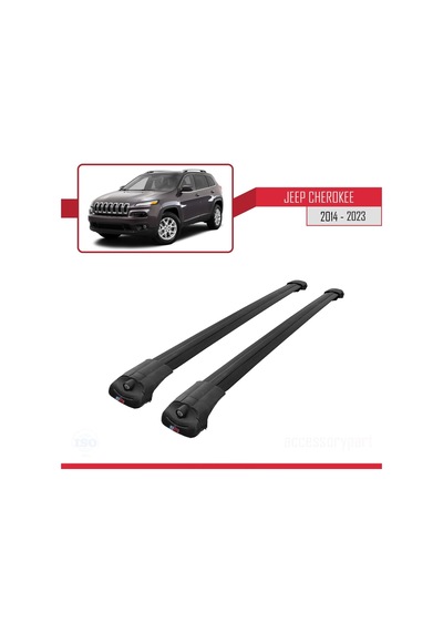 Jeep Cherokee Kl 2014-2023 Arası İle Uyumlu Ace-1 Ara Atkı Tavan Barı Siyah