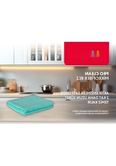 Aktif Enzimli Mikrofiber Temizlik Bezi - 3'lü Paket
