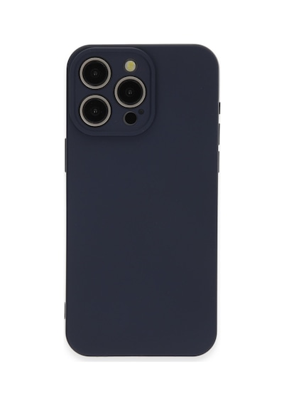 Apple iPhone  Uyumlu-  15 Pro Max Kılıf Nano İçi Kadife Silikon - Lacivert