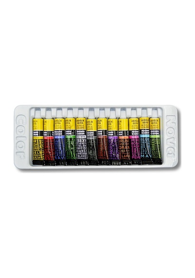 Nova Color Nc-289 Akrilik Boya Tüp 12li 7ml Çok Renkli