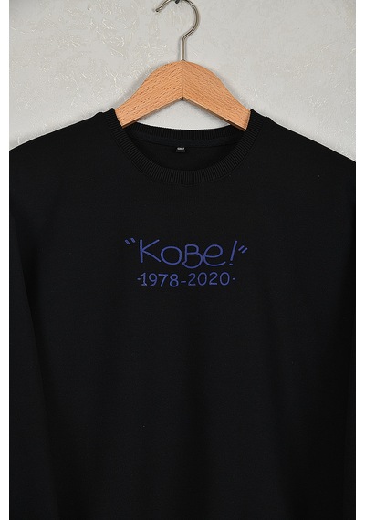 Wolters Outdoors Çocuk Kobe Oversize Baskılı Pamuklu Uzun Kollu Bisiklet Sweatshit Siyah