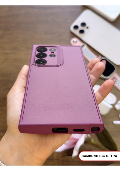 Samsung Galaxy S25 Ultra Uyumlu Kamera Korumalı Darbeye Dayanıklı Renk Atmayan Keep Silikon Kılıf Mor