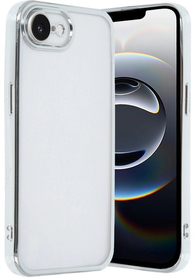 Apple Uyumlu iPhone 16e Kılıf Kamera Korumalı Lensli Silikon Gümüş/