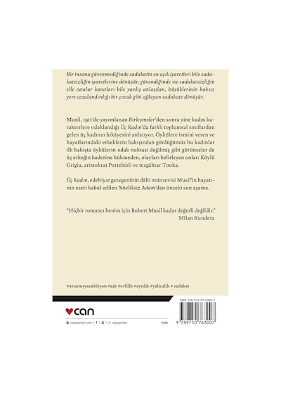 Üç Kadın - Robert Musil - Can Yayınları