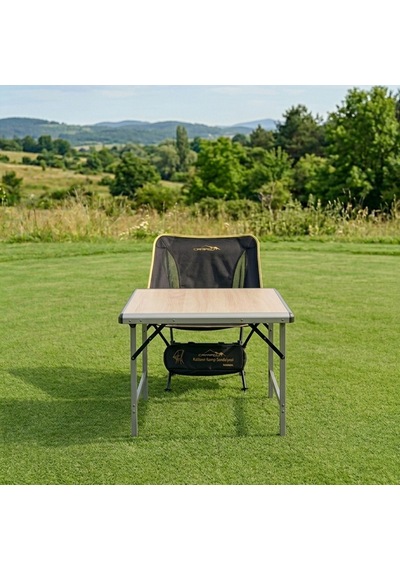 Yek Outdoor Mdf Katlanır Masa Küçük + Pratik Sandalye Set Gri