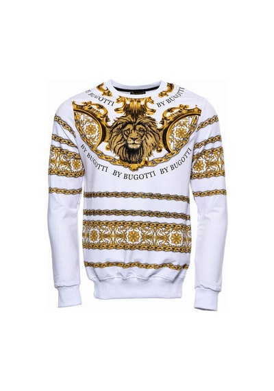Wessi Beyaz Baskılı Taşlı Sweatshirt Beyaz