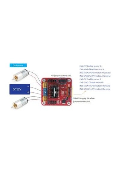Gözelerelektronik-L298N Çift H Köprülü Dc Step Motor Sürücü Kartı