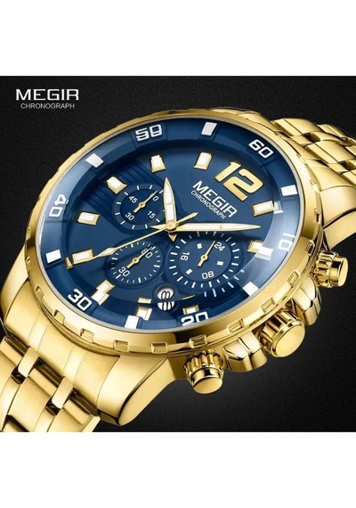 Megır 2068 Tüm Fonksiyonları Aktif Erkek Kol Saati Sarı