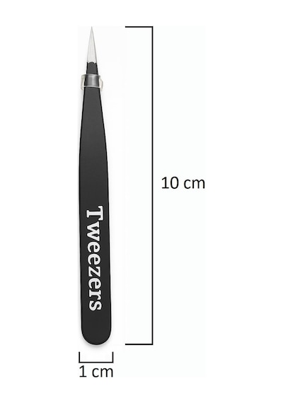 3'lü Profesyonel Paslanmaz Çelik Cımbız Seti, Siyah Deri Taşıma Çantası İle, 10 Cm Uzunluk, Has