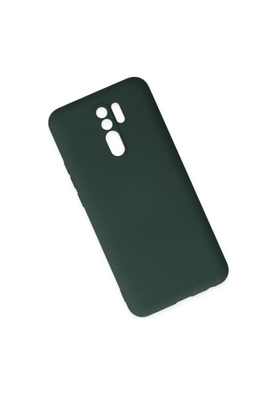 Xiaomi Redmi 9 Kılıf Nano İçi Kadife Silikon - Koyu Yeşil 0.2M-Çok Renkli