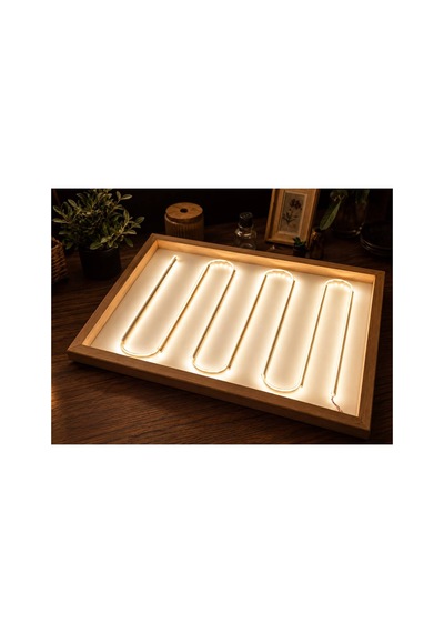 Led Işıklı 35x50 Kayın Ağacı Eskiz Ve Çizim Masası Premium Cam Yüzeyli Çizim Tahtası 35 X 50