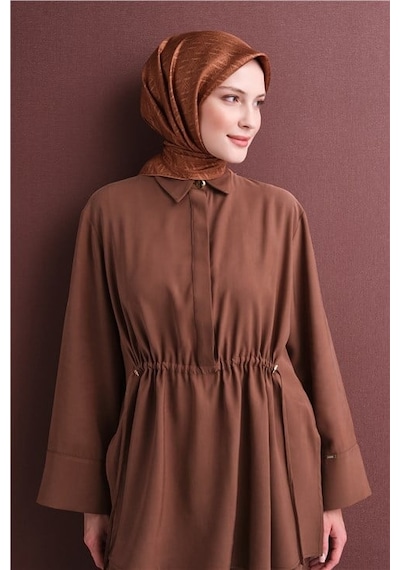 Armine Saf İpek Twill Eşarp 9625d 34 Gri - Siyah